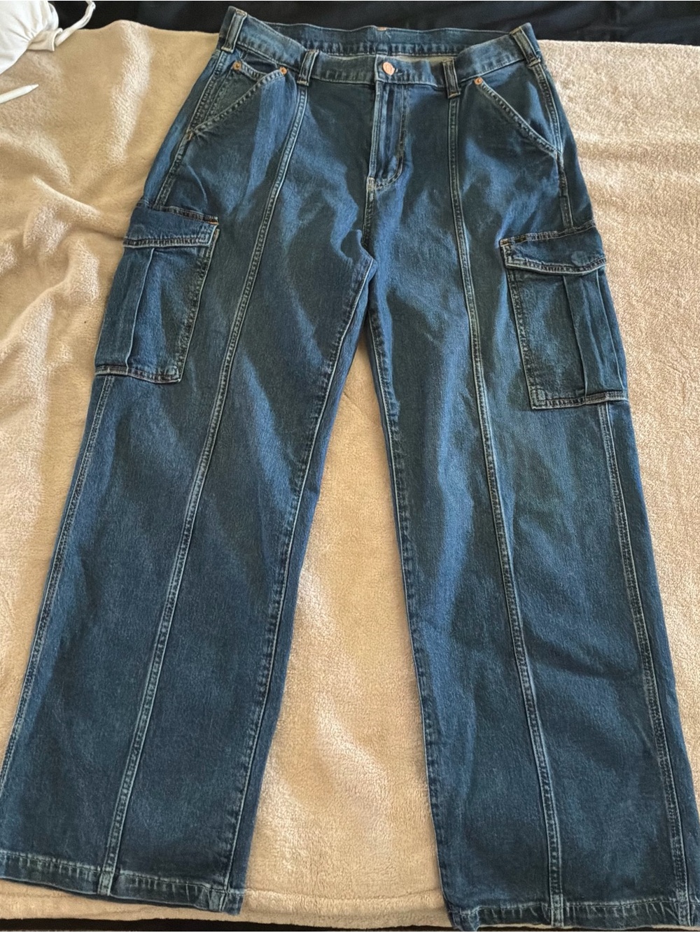 GAP '90s Women’s Loose Cargo Mid Rise Jeans – Size 30 / 10P
